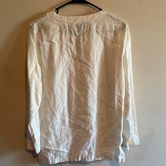 Rafaella Cream Linen Blouse - Picture 5 of 5